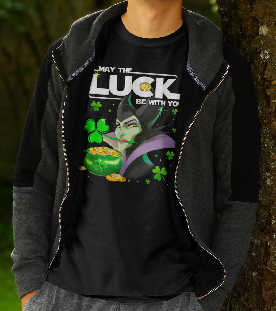 May The Luck Be With You Maleficent Clovers Coins Pot T-Shirt