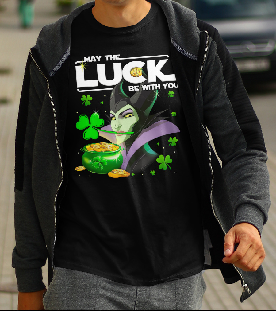 May The Luck Be With You Maleficent Clovers Coins Pot T-Shirt