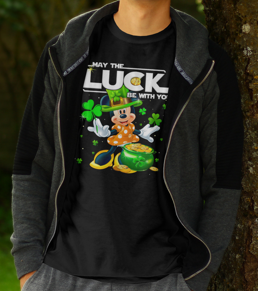 Minnie May The Luck Be With You Shamrock Hat And Pot Of Gold T-Shirt