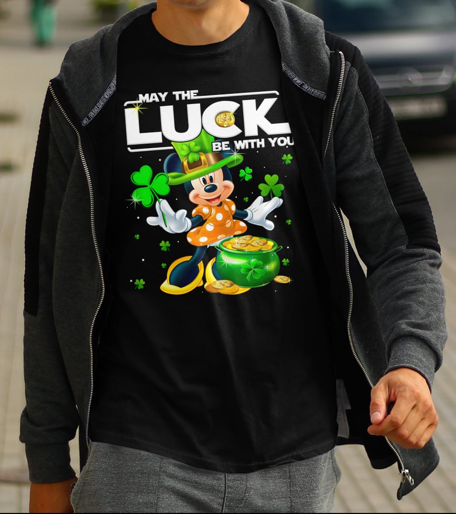 Minnie May The Luck Be With You Shamrock Hat And Pot Of Gold T-Shirt