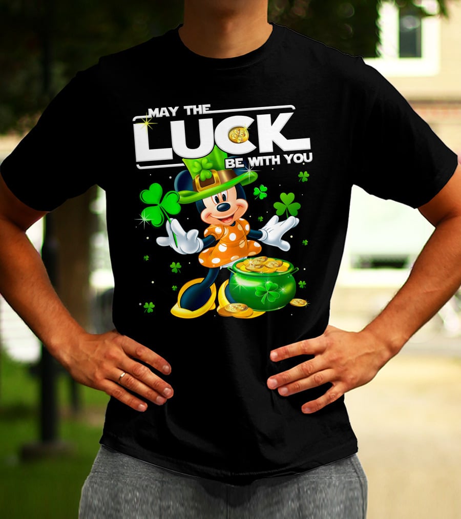 Minnie May The Luck Be With You Shamrock Hat And Pot Of Gold T-Shirt