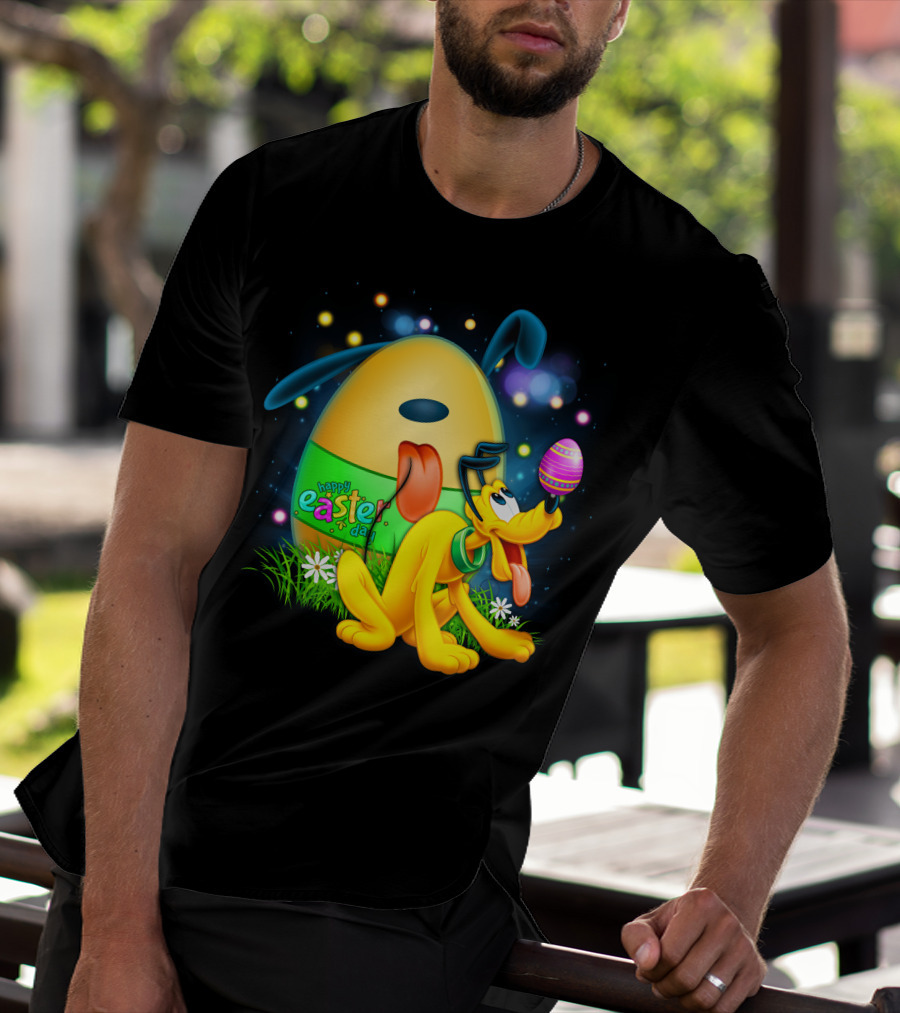 Pluto Happy Easter Egg Balancing T-Shirt