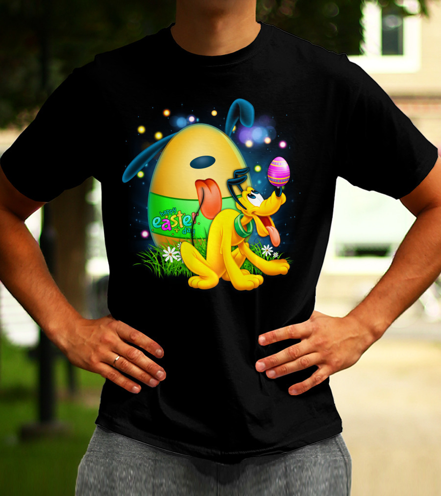 Pluto Happy Easter Egg Balancing T-Shirt