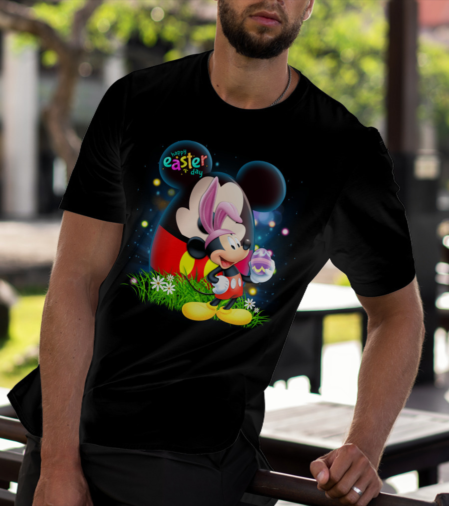 Happy Easter Day Mickey Mouse Egg Hunt Celebration T-Shirt