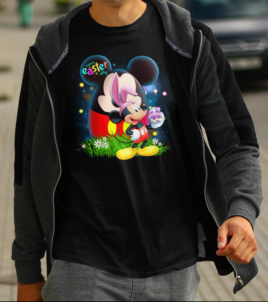Happy Easter Day Mickey Mouse Egg Hunt Celebration T-Shirt