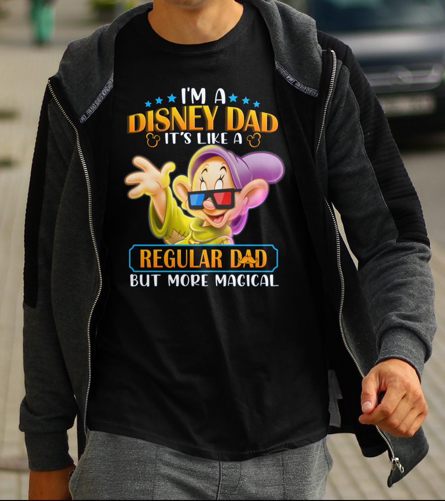 I'm A Disney Dad It's Like A Regular Dad But More Magical Dopey 3D Glasses T-Shirt