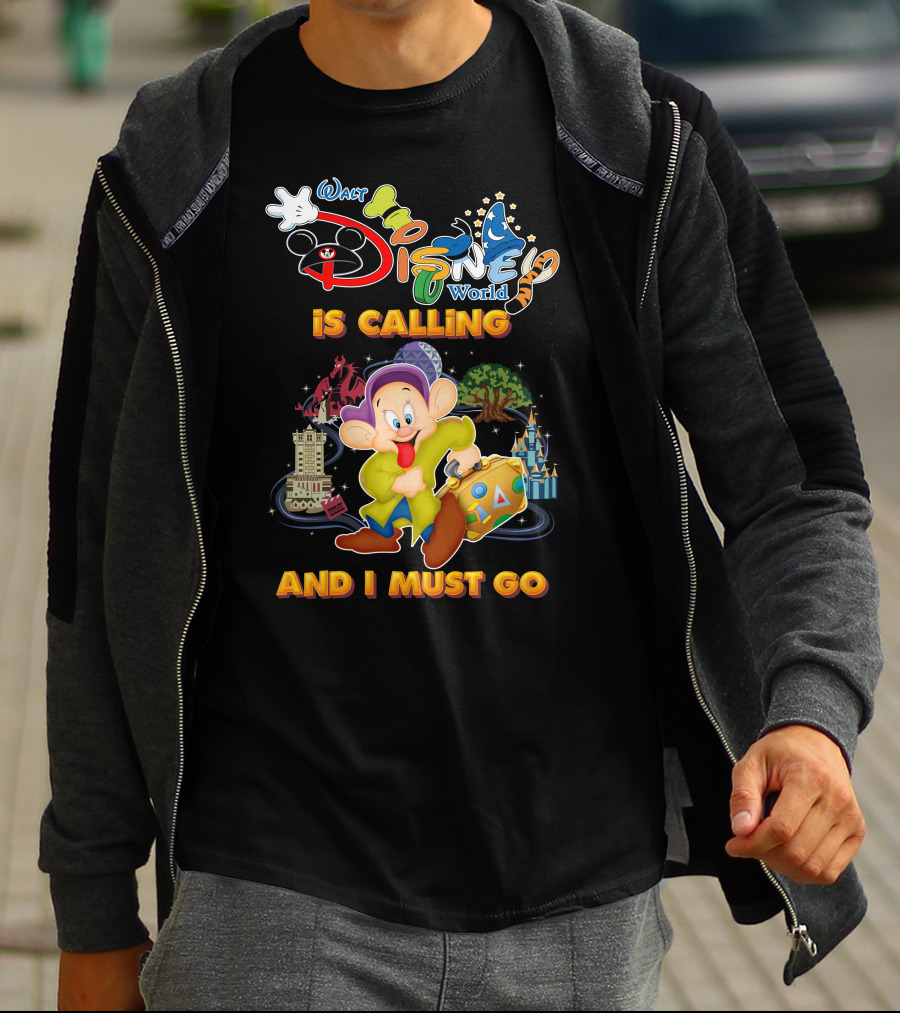 Walt Disney World Is Calling And I Must Go Dopey T-Shirt