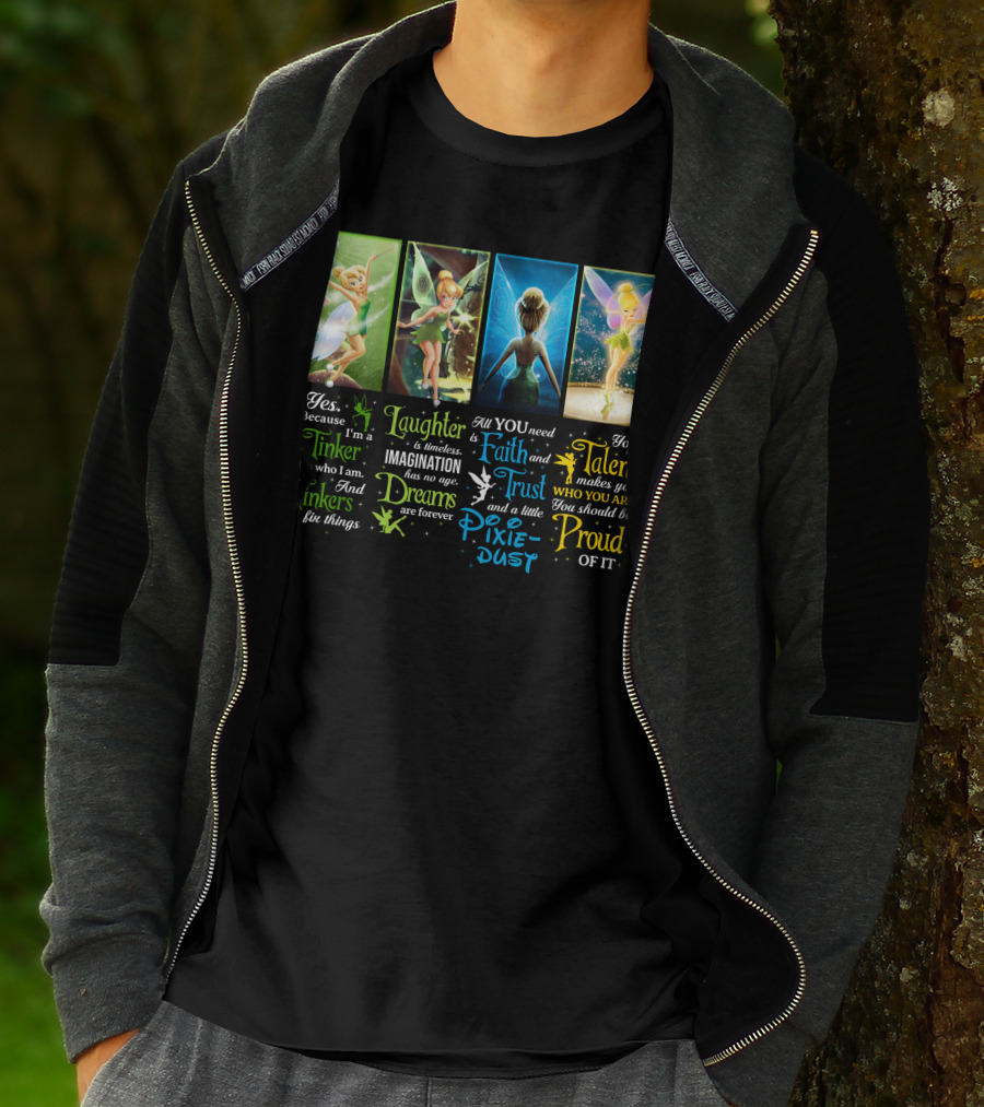 Yes Laughter Dreams Faith Trust Pixie Dust Talent Proud T-Shirt