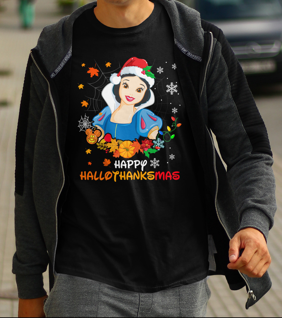 Happy Hallothanksmas Snow Princess Holiday Mashup T-Shirt