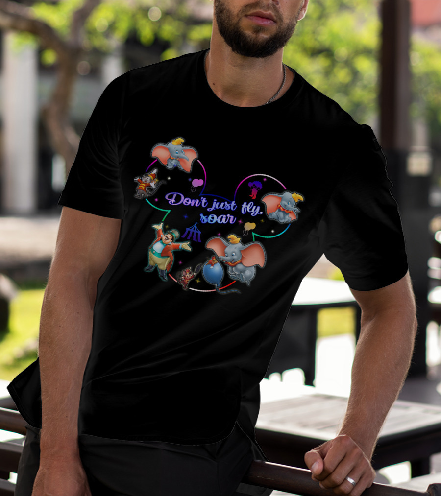 Dumbo Don't Just Fly Soar Mickey Ears Disney Concept T-Shirt