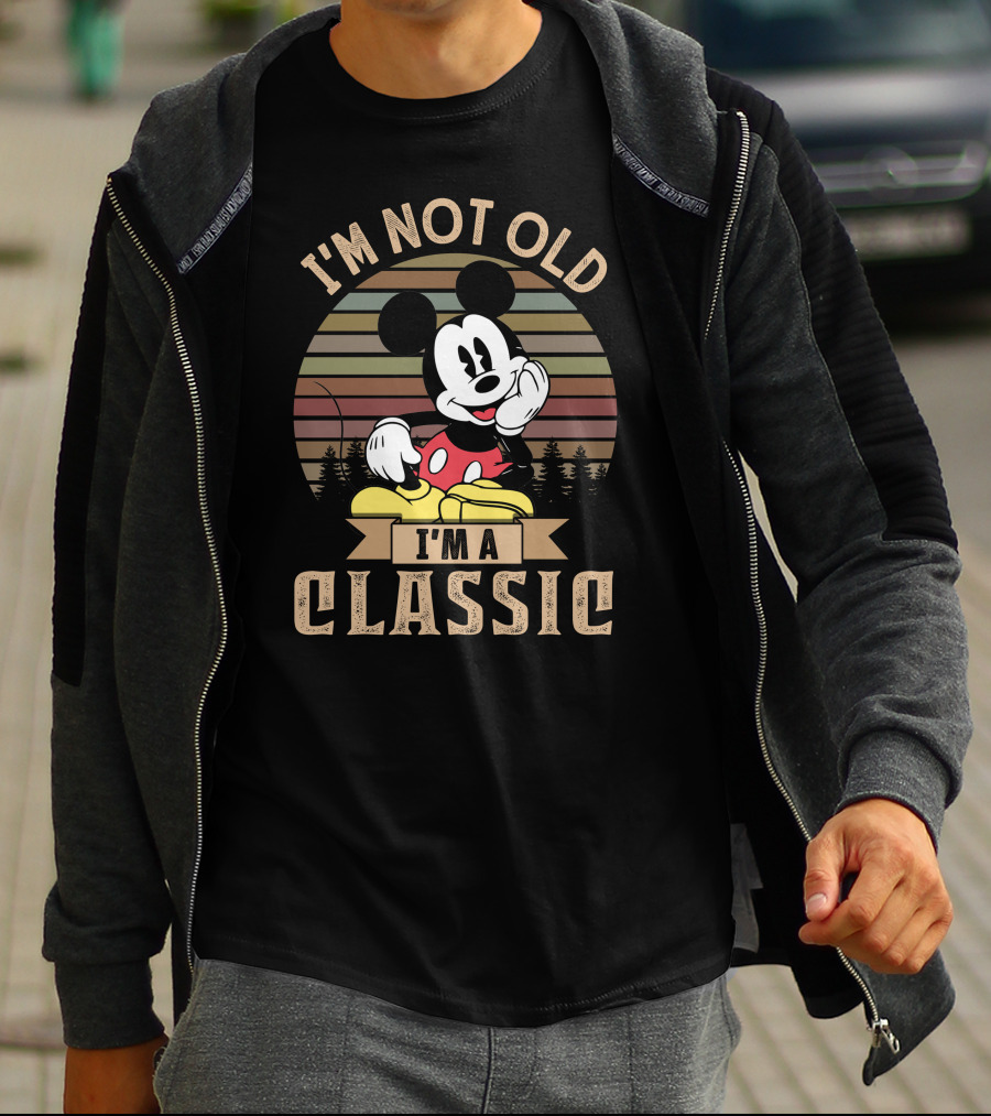 I'm Not Old I'm A Classic Mickey Vintage Disney Character T-Shirt