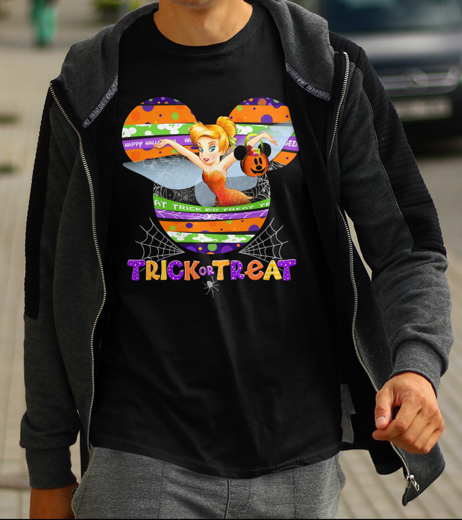 Tinker Bell Happy Halloween Trick Or Treat T-Shirt