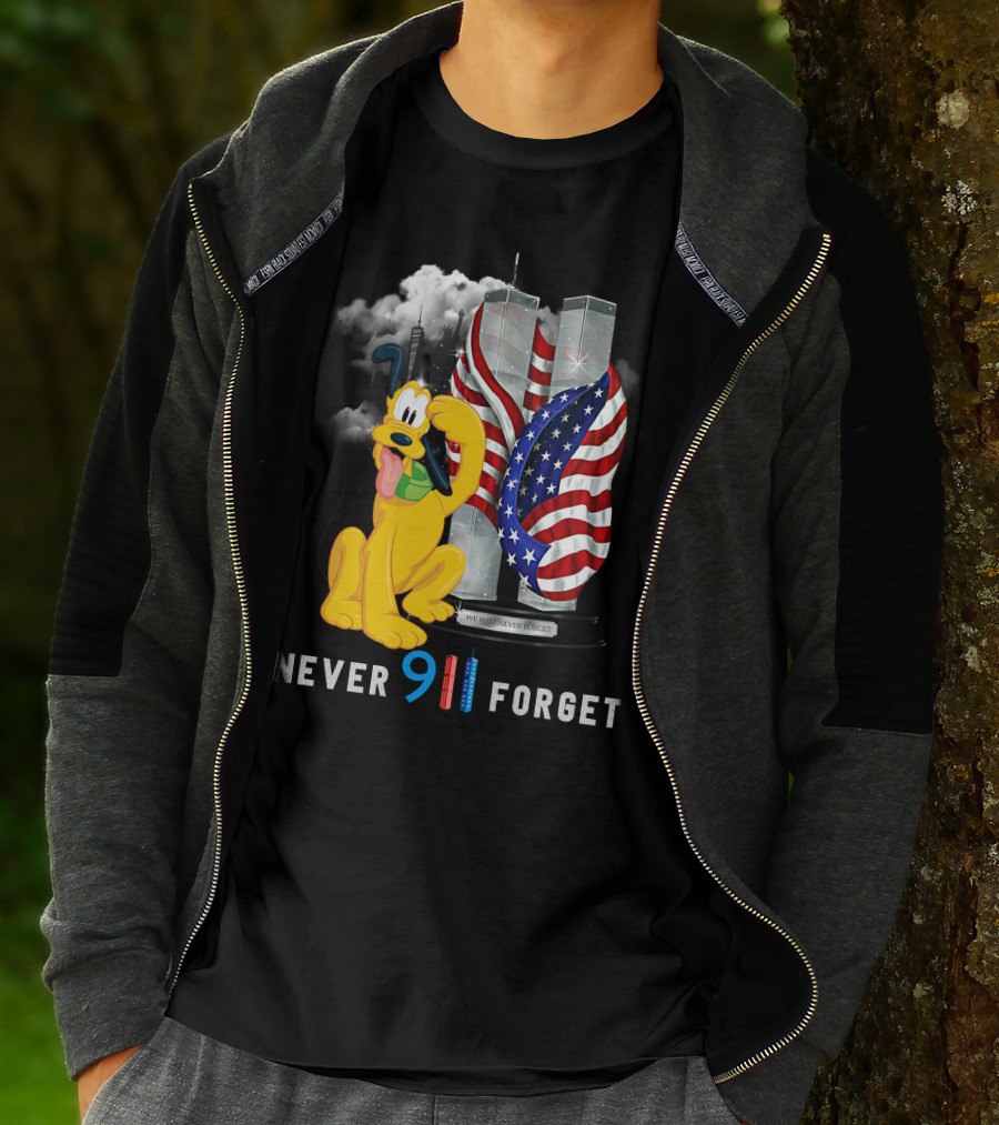 Never 9 11 Forget Pluto Twin Towers Memorial Tribute T-Shirt