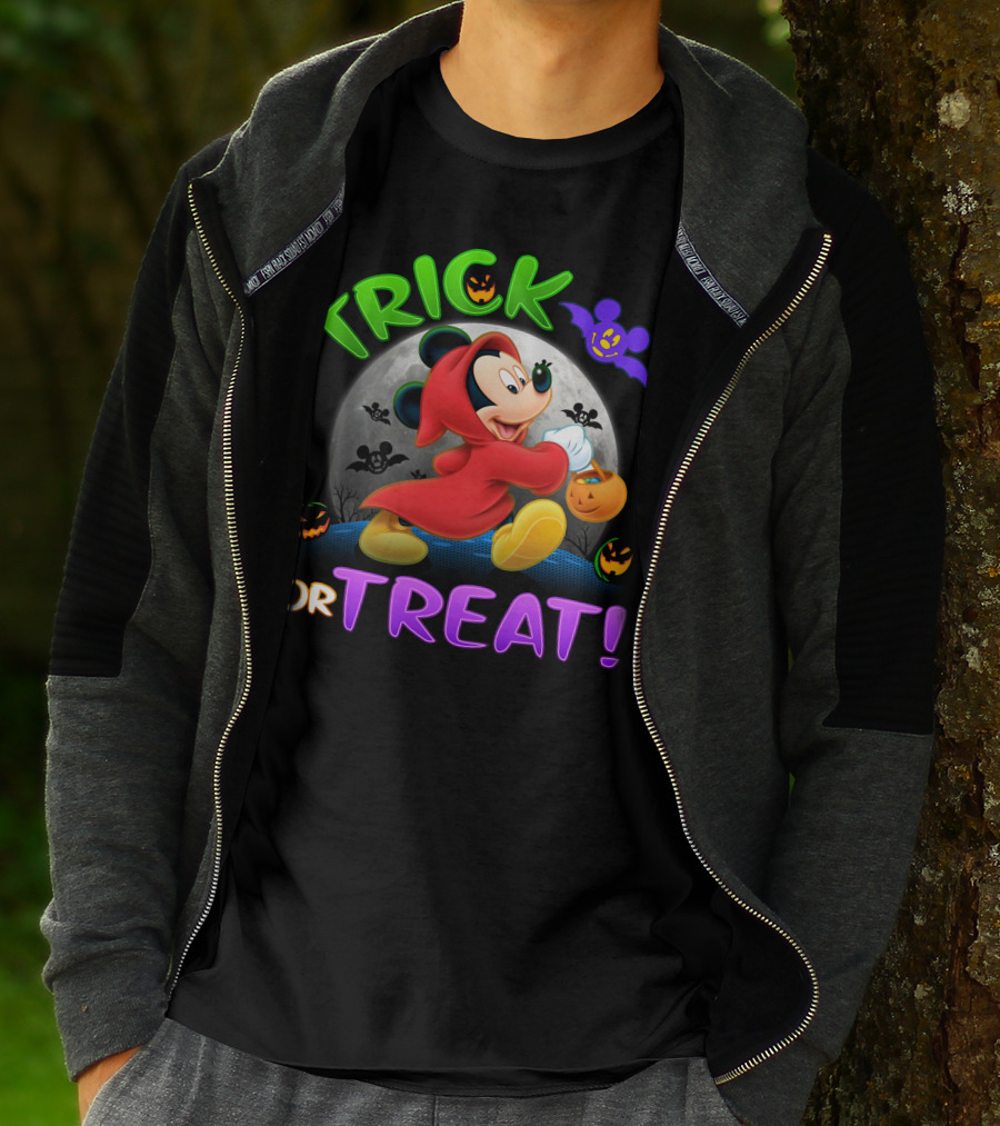 Trick Or Treat Mickey Mouse Halloween Night T-Shirt