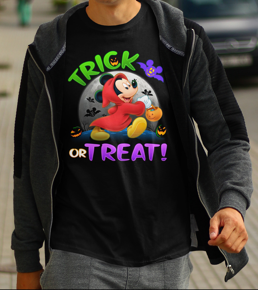 Trick Or Treat Mickey Mouse Halloween Night T-Shirt