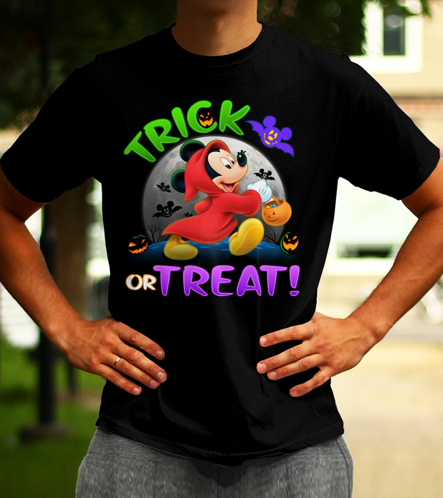 Trick Or Treat Mickey Mouse Halloween Night T-Shirt