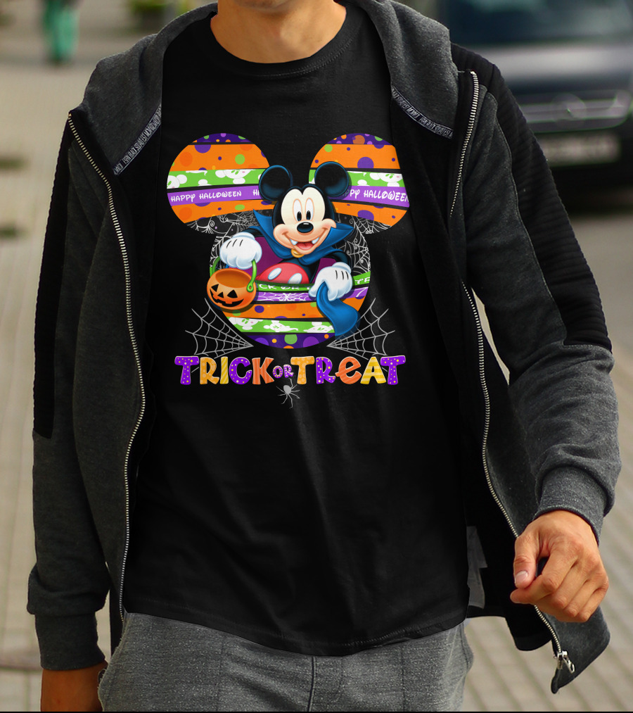 Mickey Trick Or Treat Happy Halloween T-Shirt