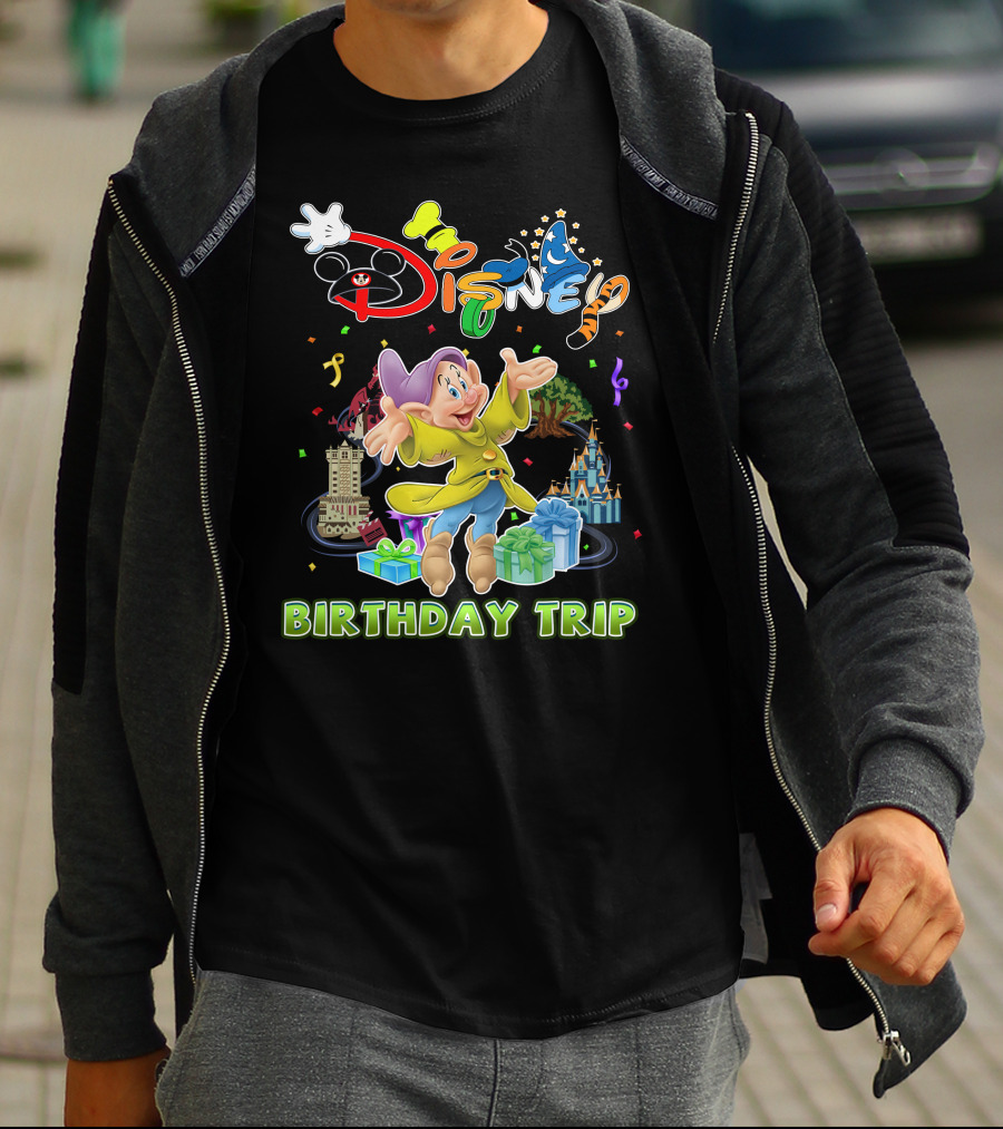 Disney Dopey Birthday Trip Celebration Gift Adventure T-Shirt