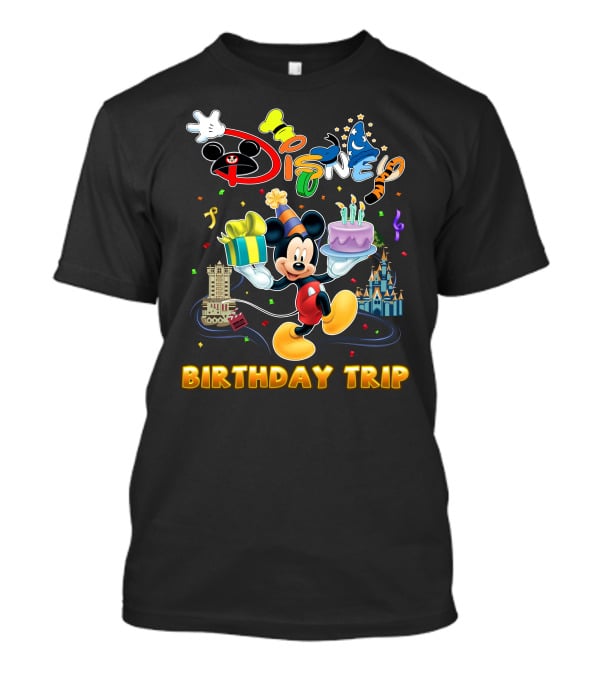 Mickey Disney Birthday Trip Celebration With Cake And Presents T-Shirt