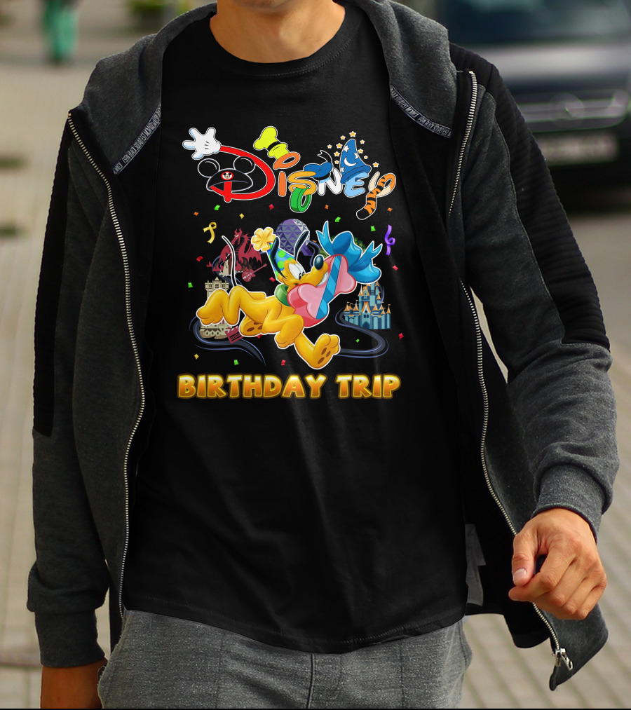 Disney Pluto Birthday Trip Celebration Adventure T-Shirt