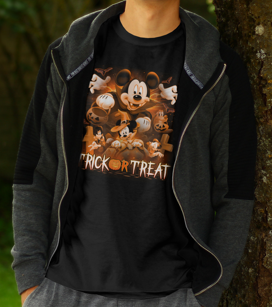 Trick Or Treat Mickey Mouse Halloween Adventure T-Shirt