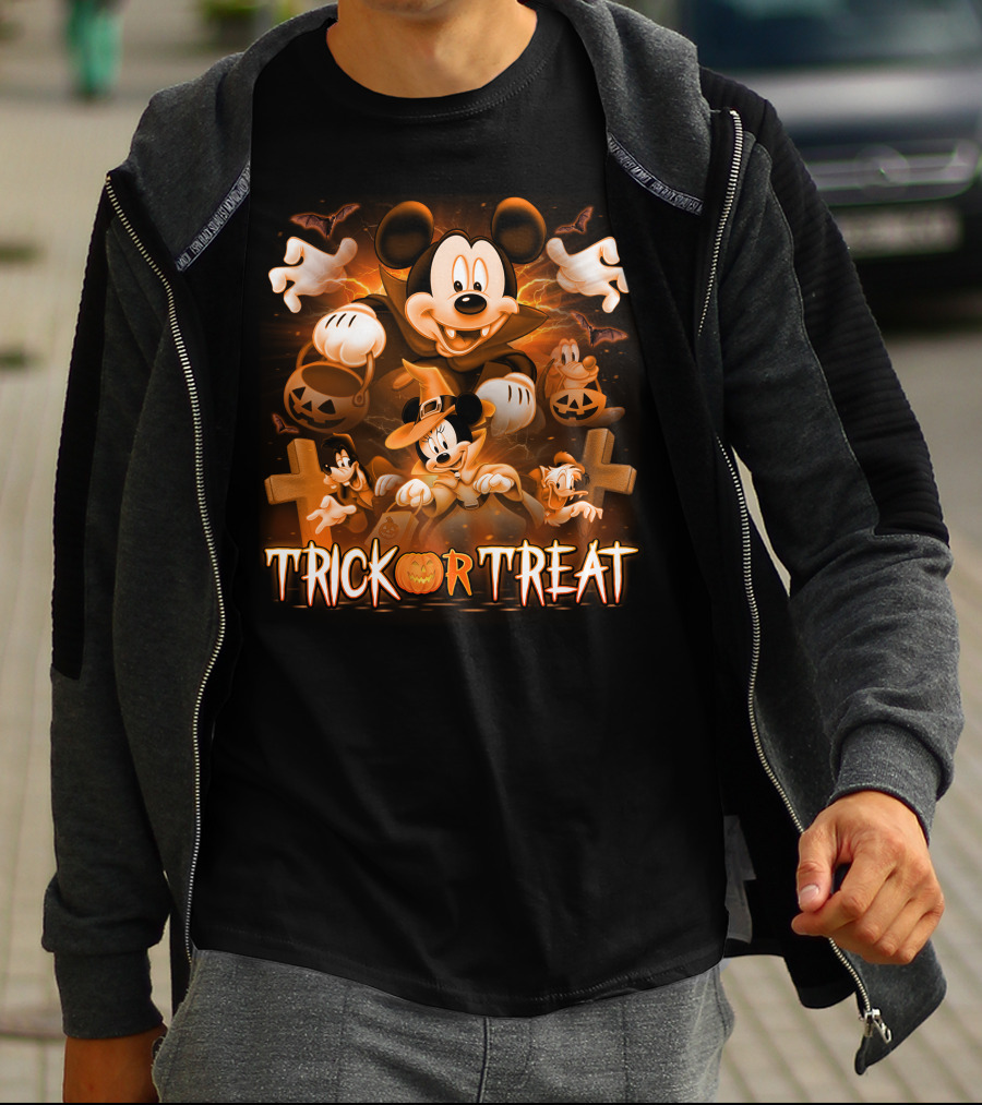Trick Or Treat Mickey Mouse Halloween Adventure T-Shirt