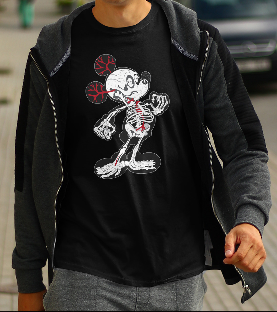 Dn 15 Skeletal X-Ray Mouse Anatomy T-Shirt