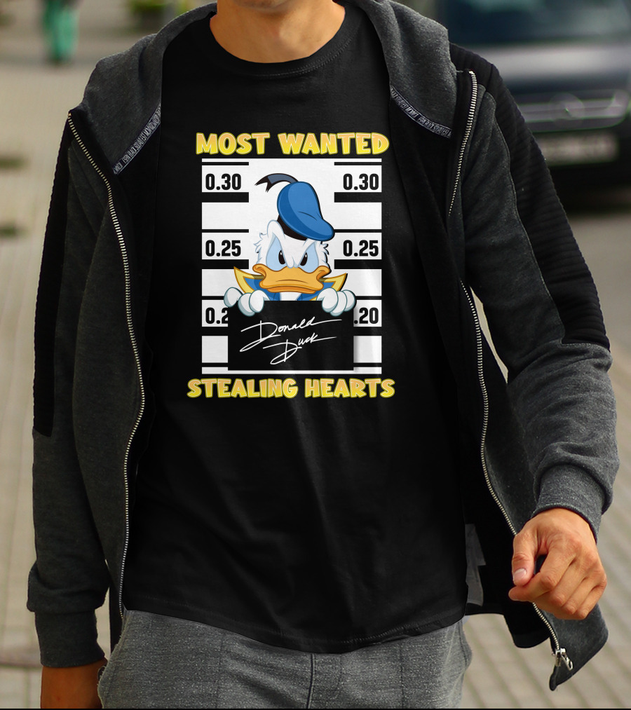 Most Wanted Donald Duck Stealing Hearts T-Shirt