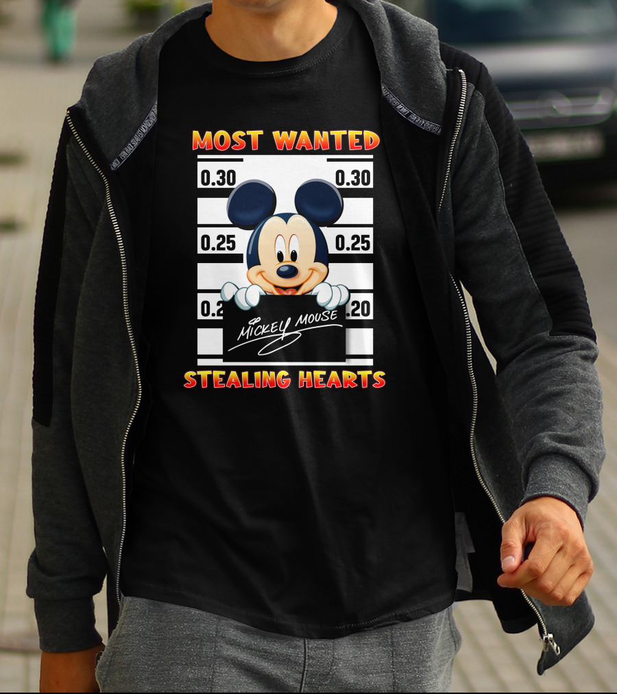 Most Wanted Mickey Mouse Stealing Hearts T-Shirt
