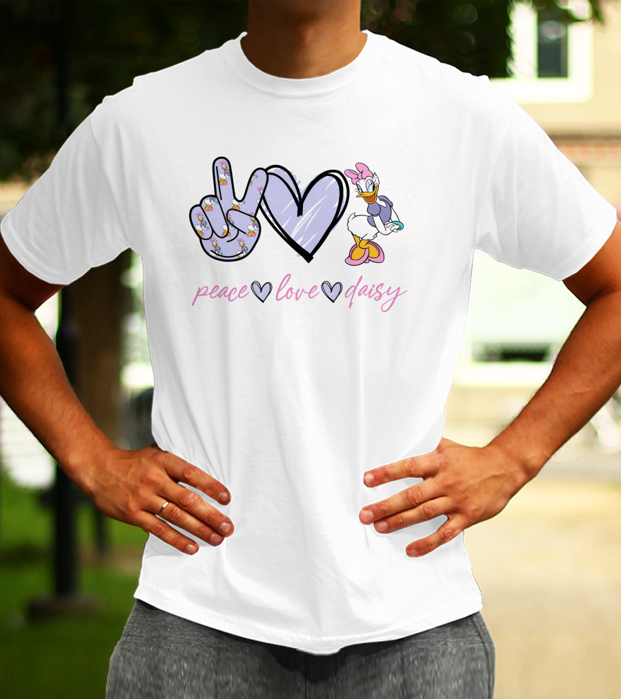 Peace Love Daisy Duck T-Shirt