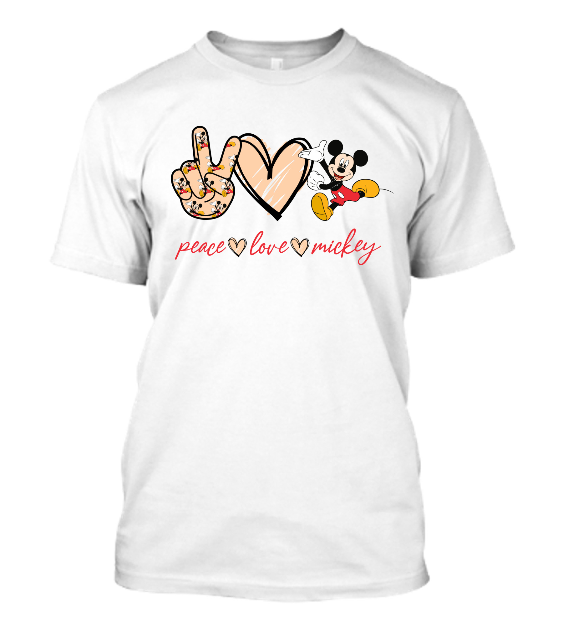 Peace Love Mickey T-Shirt