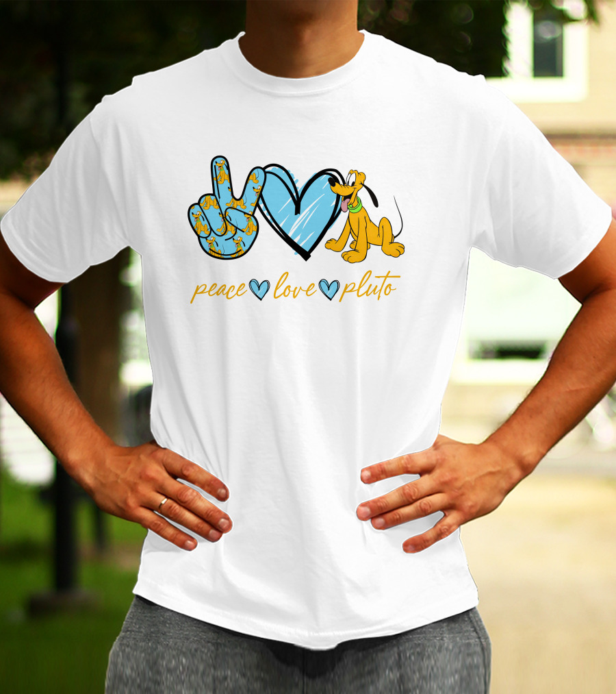 Peace Love Pluto Vintage Cartoon Inspired T-Shirt