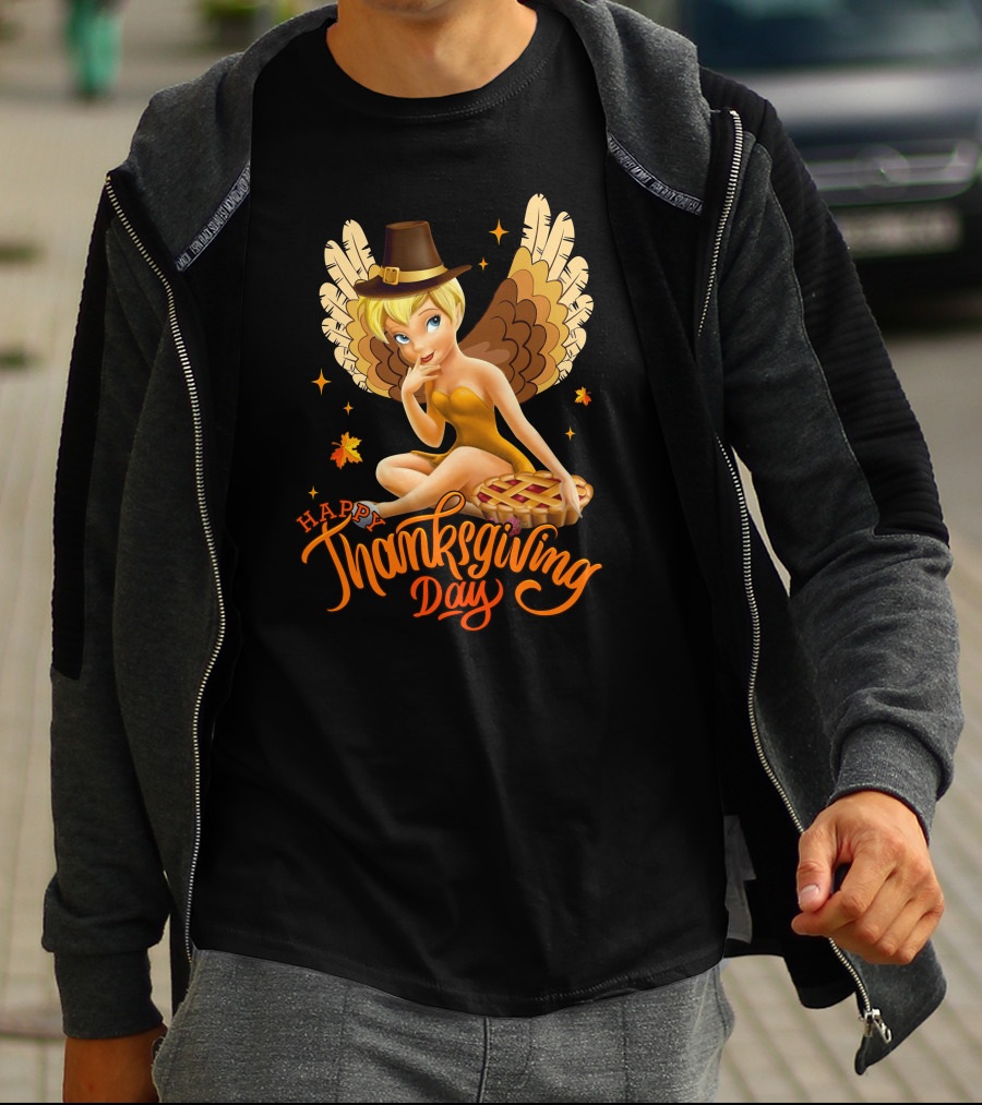 Tinkerbell Happy Thanksgiving Day T-Shirt
