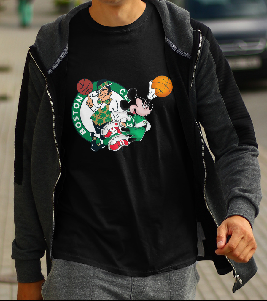 Mickey Boston Celtics Basketball Fantasy T-Shirt