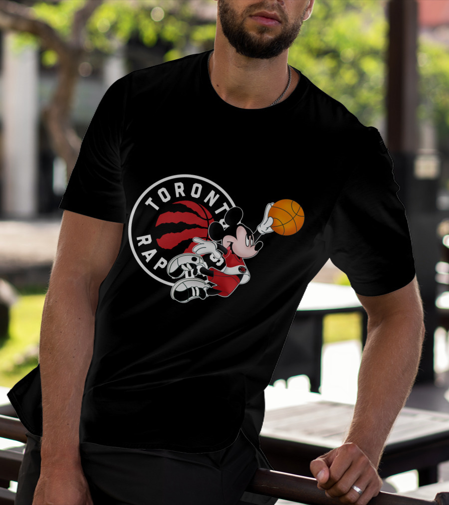 Toronto Raptors Mickey Basketball Dunk T-Shirt