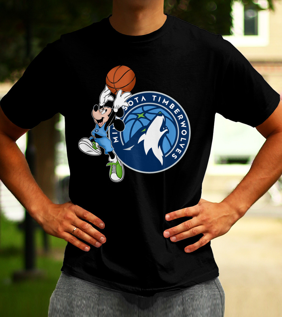 Mickey Minnesota Timberwolves Basketball T-Shirt