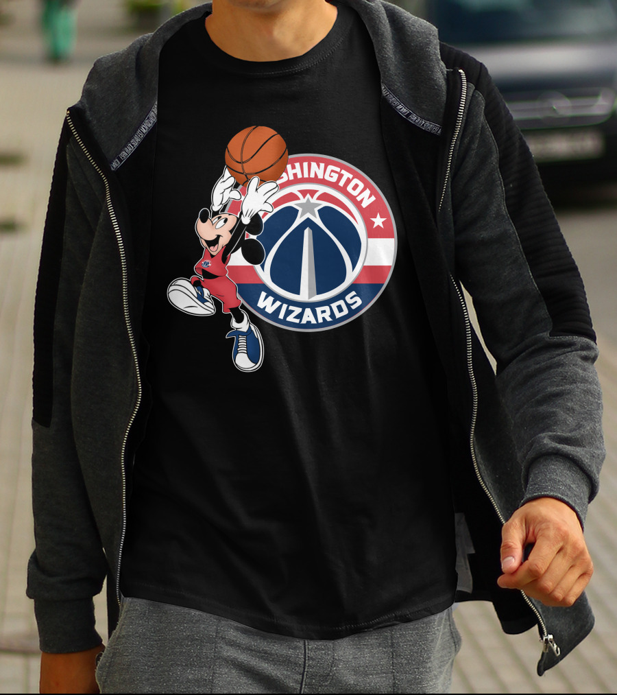 Washington Wizards Mickey Mouse Basketball T-Shirt