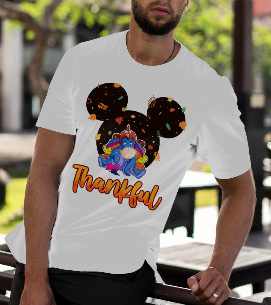 Eeyore Thankful Fall Mickey Ears T-Shirt