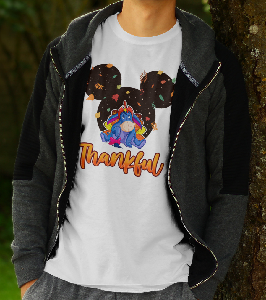 Eeyore Thankful Fall Mickey Ears T-Shirt