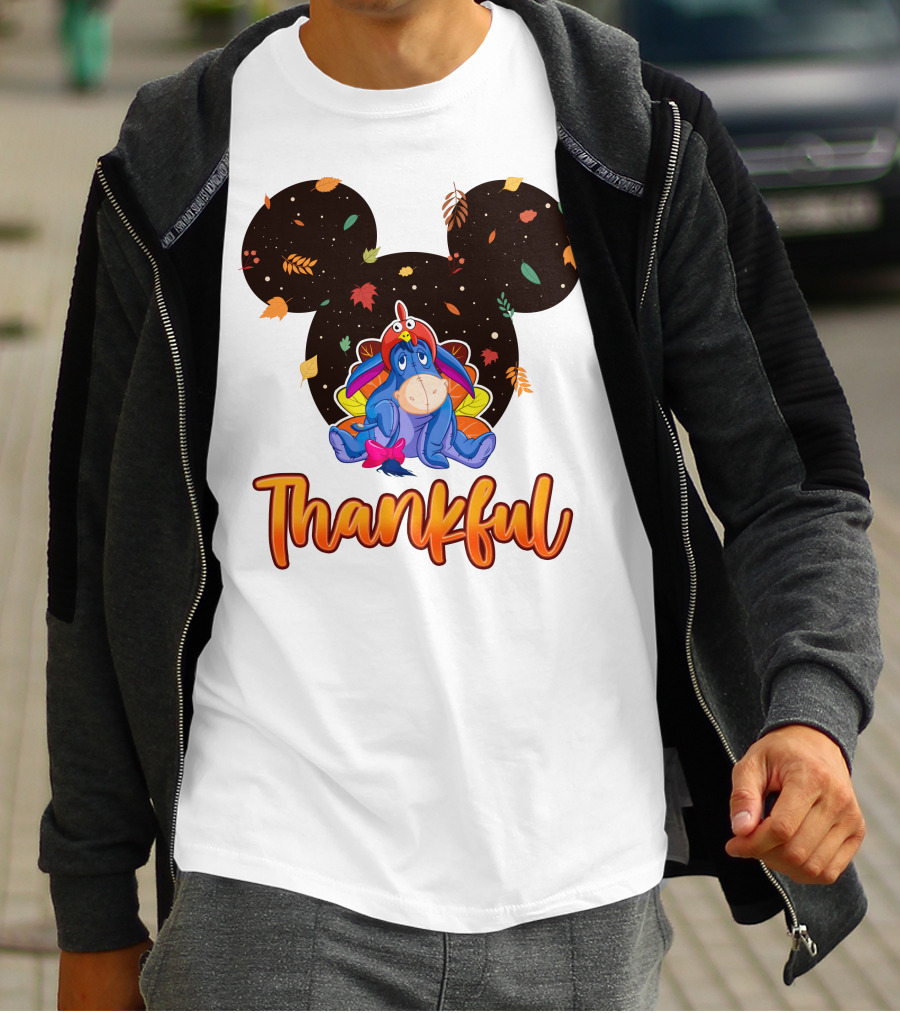 Eeyore Thankful Fall Mickey Ears T-Shirt
