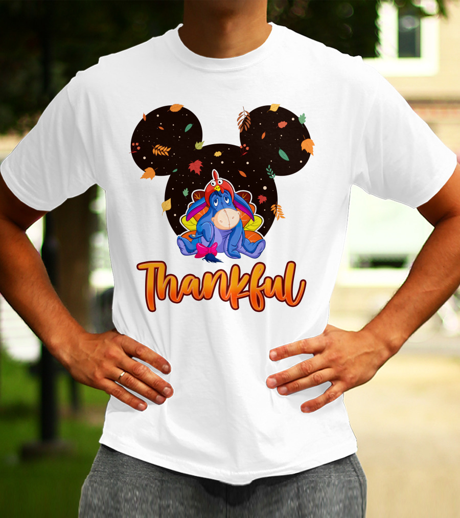 Eeyore Thankful Fall Mickey Ears T-Shirt