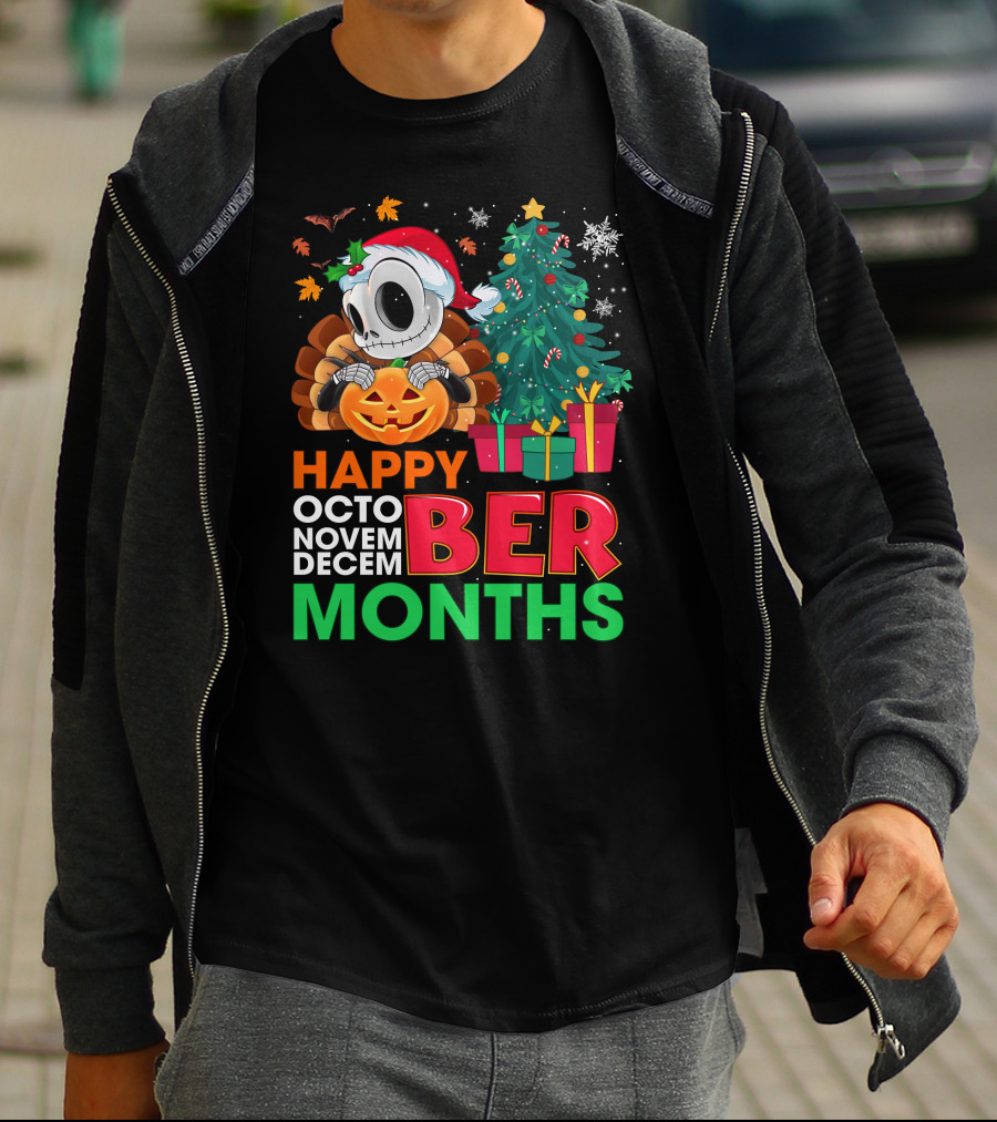 Happy Octo Novem December Months Jack Skellington T-Shirt