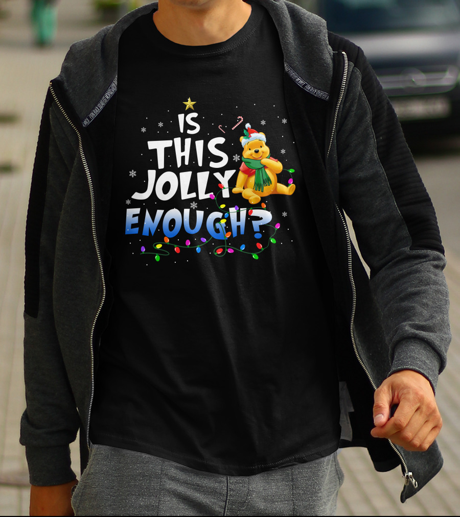 Is This Jolly Enough Pooh Christmas Lights T-Shirt