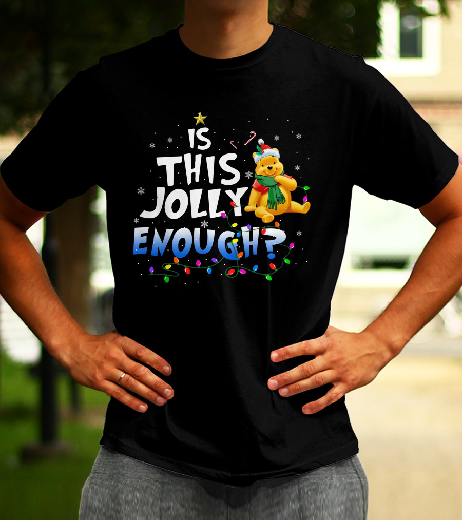 Is This Jolly Enough Pooh Christmas Lights T-Shirt