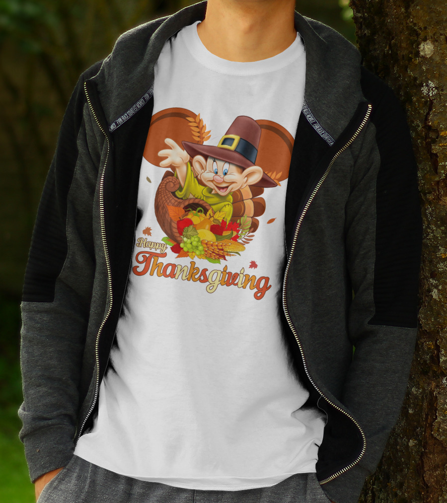Happy Thanksgiving Dopey Cornucopia T-Shirt