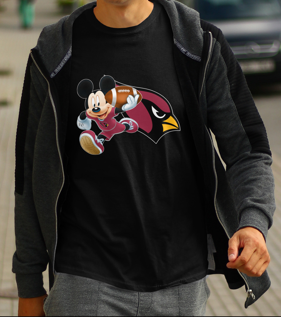 Mickey Arizona Cardinals Football Run T-Shirt