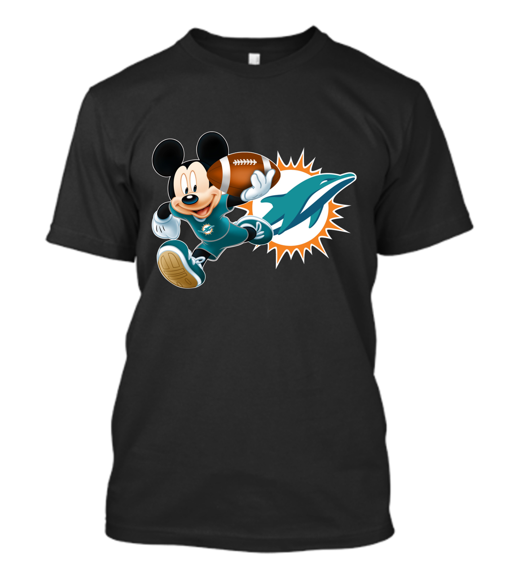Mickey Miami Dolphins Football Crossover T-Shirt