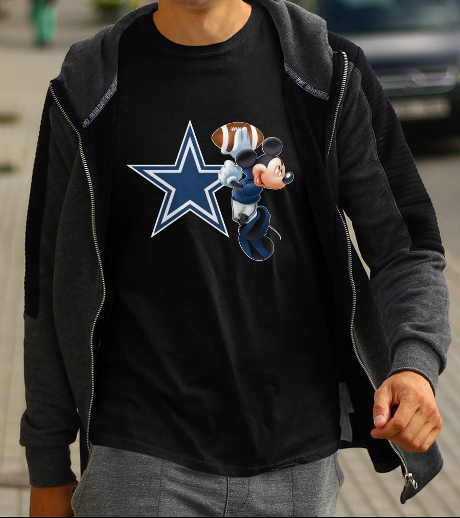 Mickey Mouse Dallas Cowboys Football Star T-Shirt