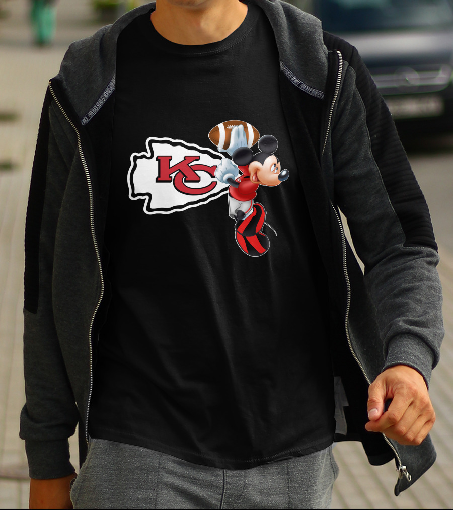 Mickey Kc Chiefs Football T-Shirt