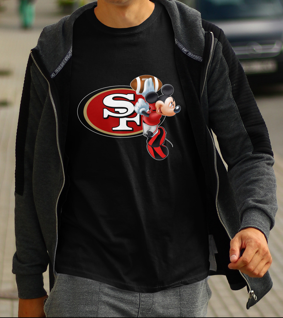 Mickey Mouse San Francisco 49ers Football T-Shirt